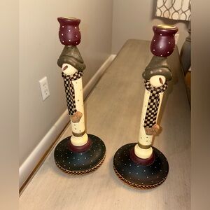 Williraye studio set of 2 ceramic candle sticks